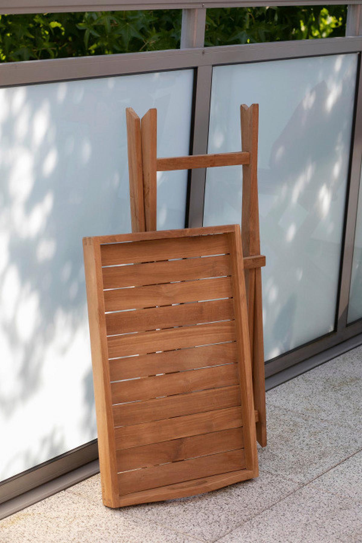 Gartenklapptisch Woodie Teak - Teakfarben, Basics, Holz (40/75/60cm) - Gardenson