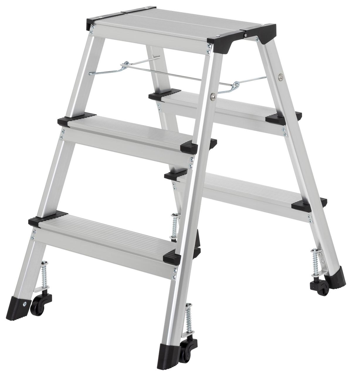 Zložljiva Lestev Solid Iv, Aluminij - barve aluminija, Basics, kovina (43/67/21cm) - MID.YOU
