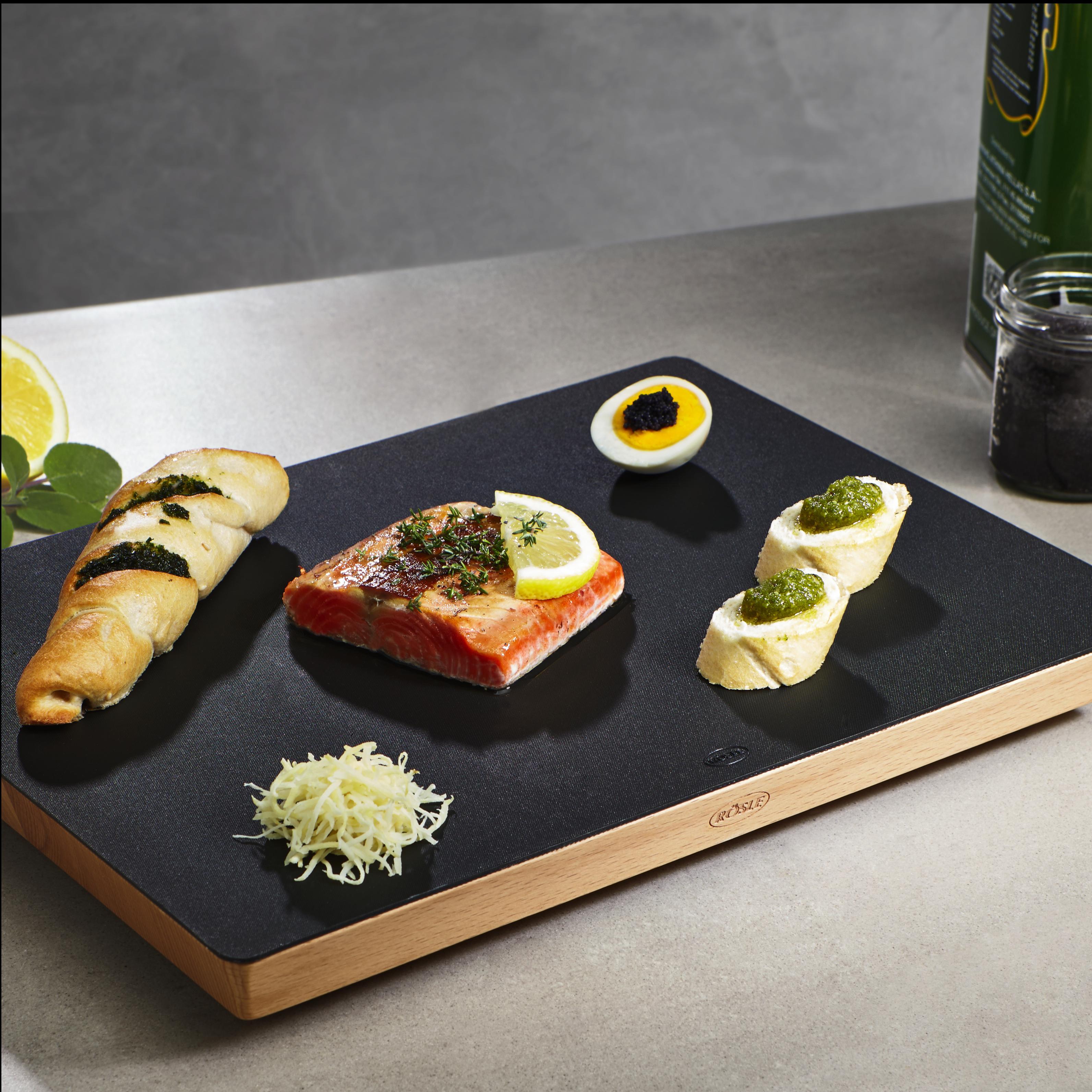 Schneidebrett Rösle mit Schneidauflage - Buchefarben, KONVENTIONELL, Holz (35/25/4cm) - Rösle