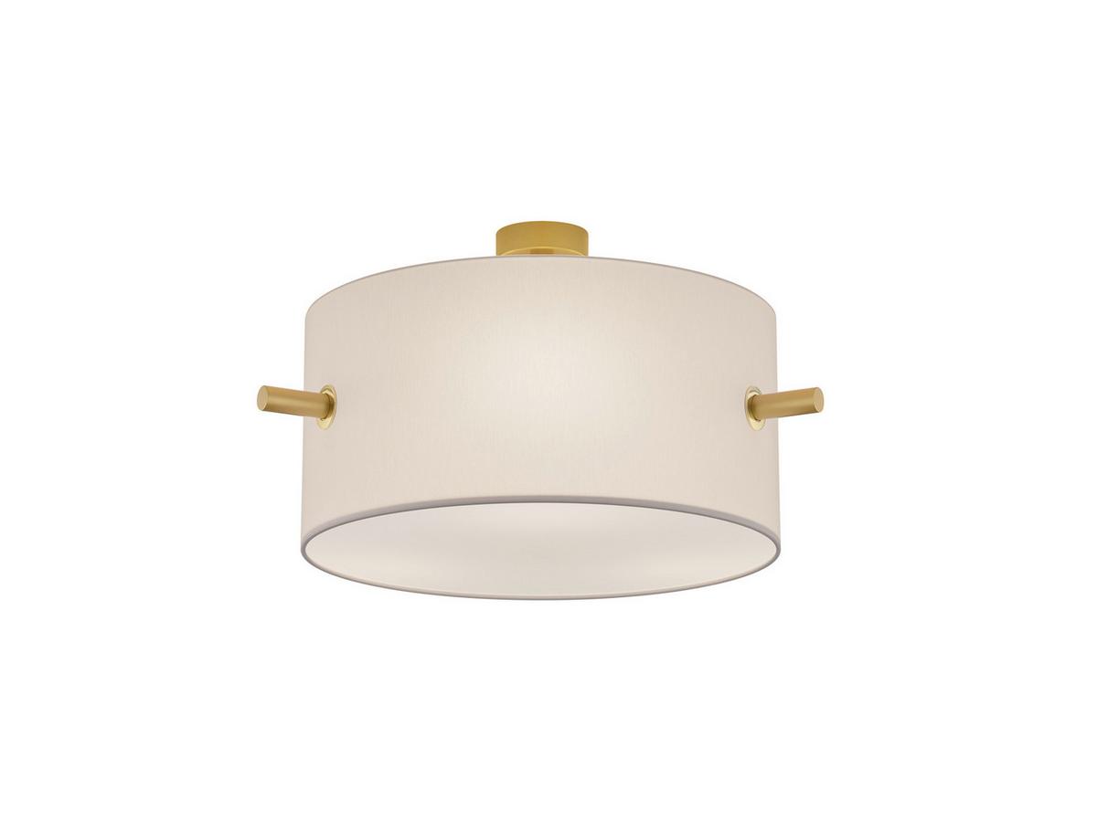 Deckenleuchte Camden Weiß/Messing max. 60 Watt - Messingfarben/Weiß, Basics, Textil/Metall (65,0/35,0cm) - Trio Leuchten