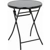 UTEBORD SAM - antracit, metall/glas (60/70cm) - Mömax