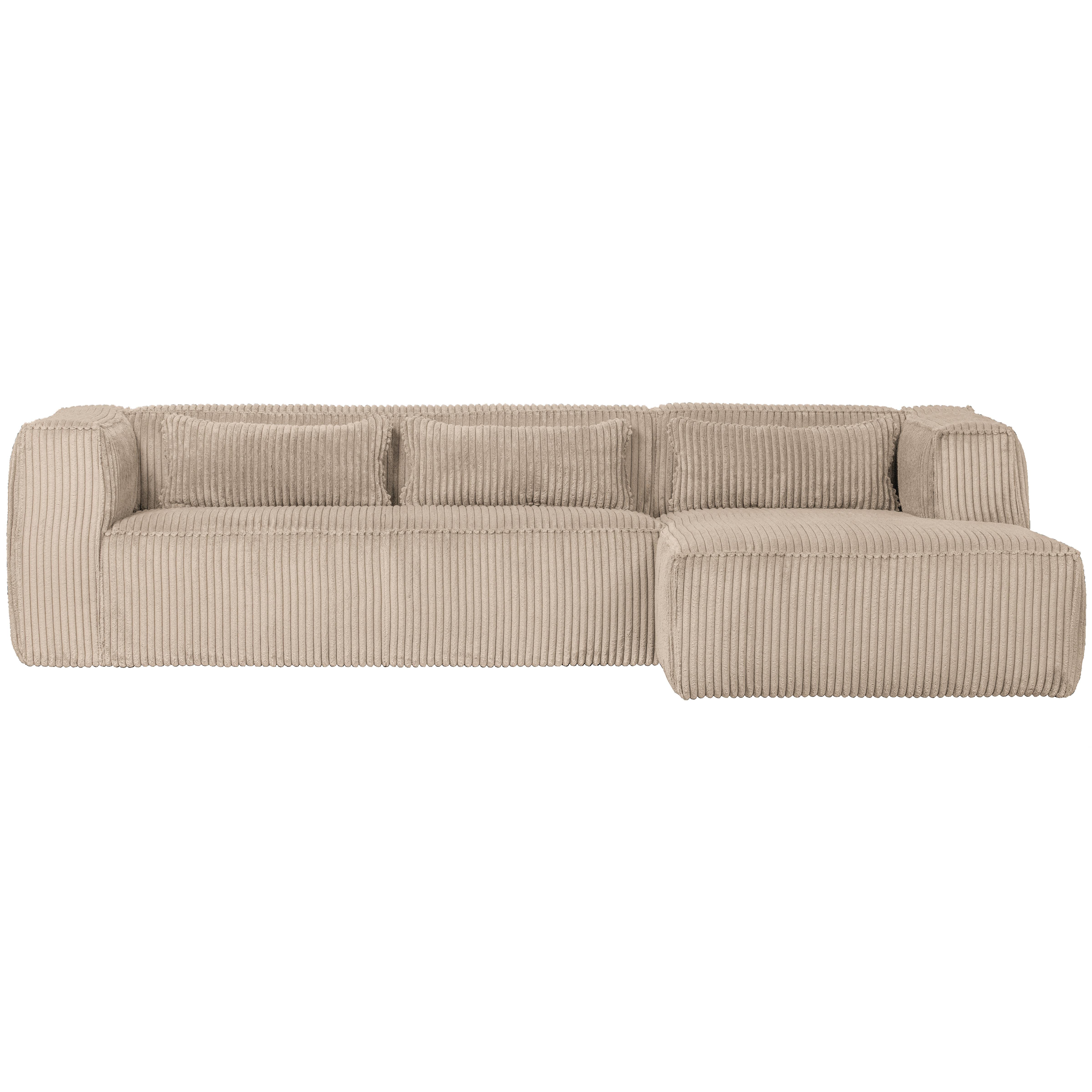 Ecksofa Bean Sandfarben S: 305x175cm - Sandfarben/Schwarz, Design, Kunststoff/Textil (305/175cm) - Livetastic