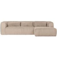 Ecksofa Bean Sandfarben S: 305x175cm - Sandfarben/Schwarz, Design, Kunststoff/Textil (305/175cm) - Livetastic