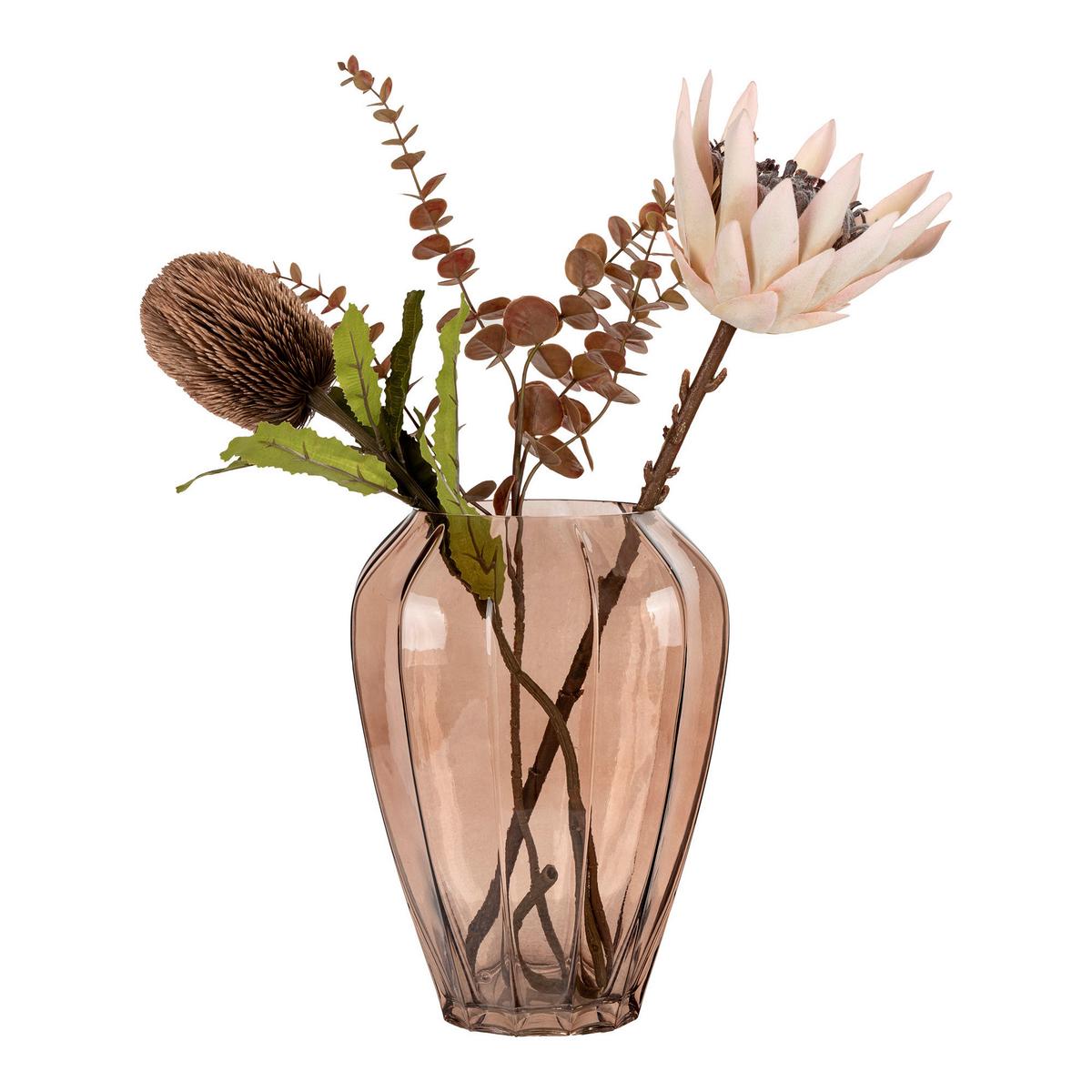 Vase Braun - Braun, Design, Glas (22/29/22cm)