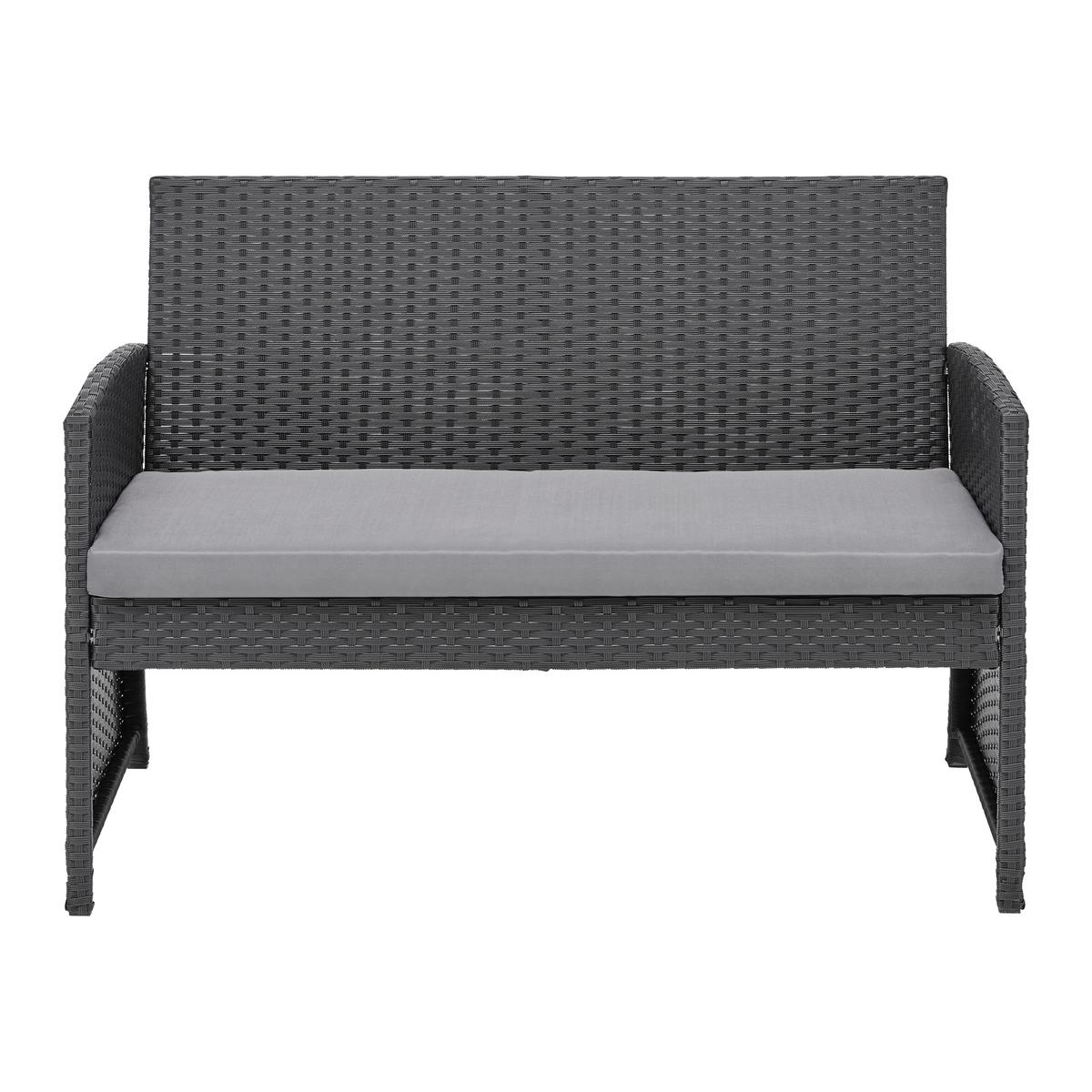 Set lounge Michelle - negru/transparent, Modern, plastic/sticlă - Modern Living