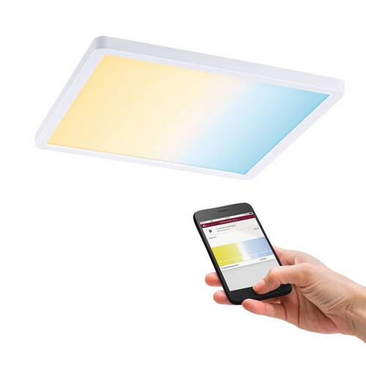 LED-Paneel Areo in Weiß max. 18 Watt - Weiß, Design, Kunststoff (23/23cm) - Paulmann