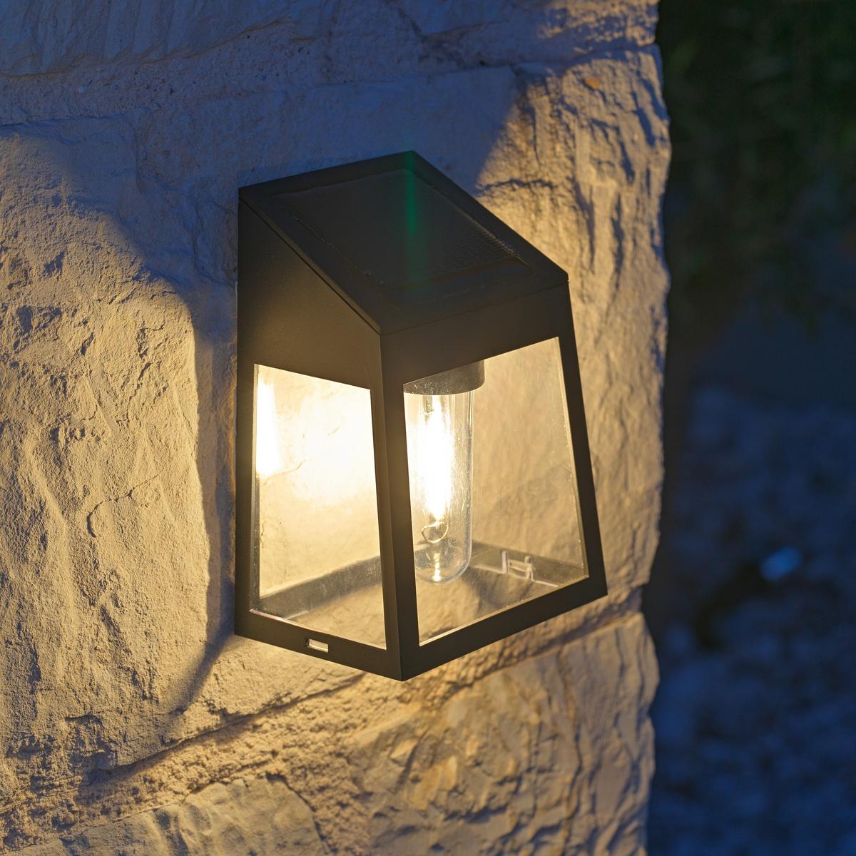 Solarleuchte Dilara in Schwarz - Schwarz, Modern, Kunststoff (9,3/6,5/13cm) - Modern Living