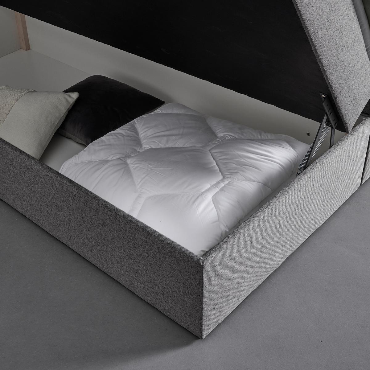 Pat tip boxspring fără arcuri NICOLE - gri, Modern, lemn/textil (180/200cm) - Bessagi Home