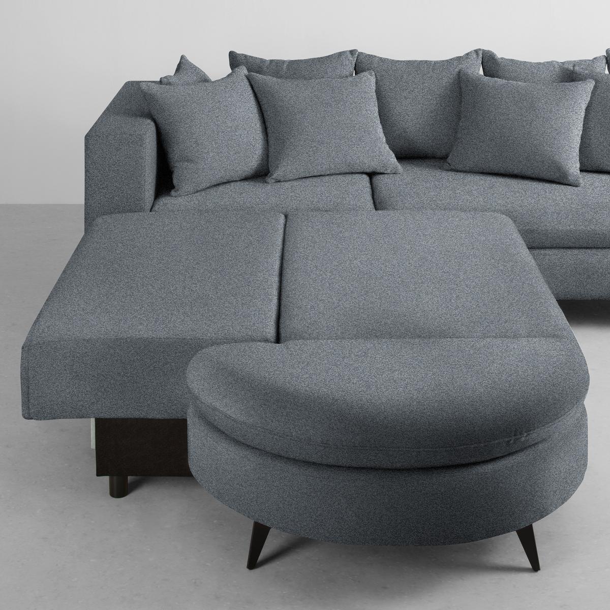 Ecksofa Axel Grau - Schwarz/Grau, MODERN, Textil/Metall (250/87/291cm) - Mömax