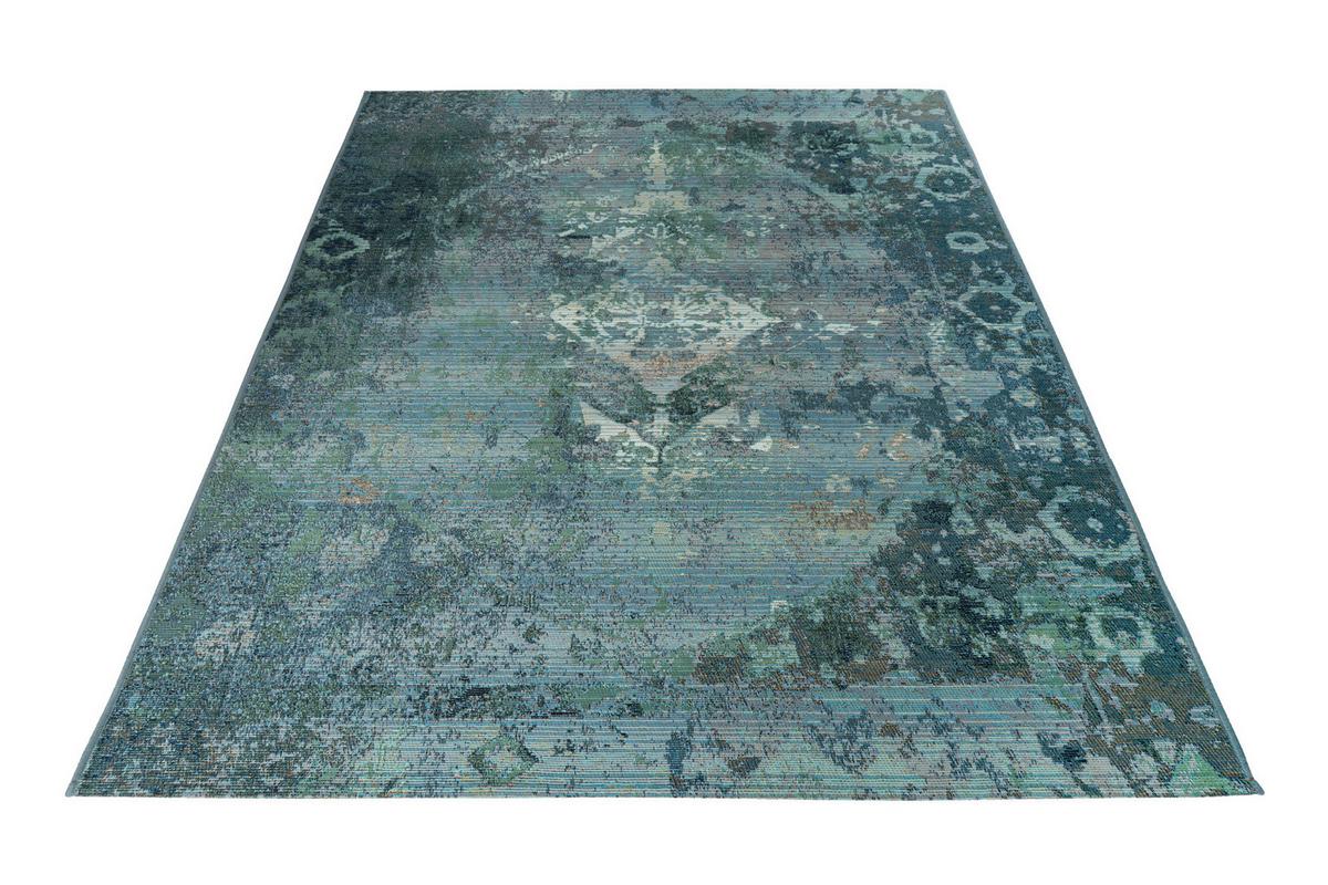 Outdoorteppich my Gobelina Weiß/Hellblau ca. 200x290cm - Weiß/Hellblau, Design, Textil (200/290cm) - Obsession