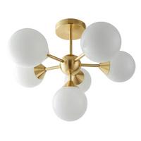 LAMPA SUFITOWA A1C1Y0 OSCAR - biały wysoki połysk/kolor chromowy, Konventionell, szkło (49.8/37cm) - ENDON