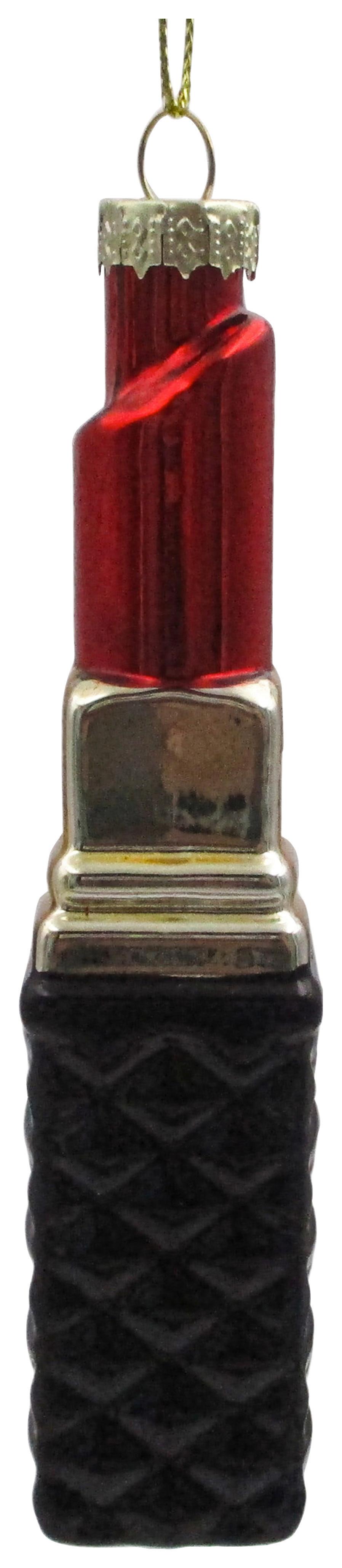 Christbaumanhänger Figures Dunkelrot/Schwarz - Goldfarben/Schwarz, Glas/Textil (2,5/12/2,5cm) - Mömax