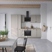 Küchenblock Cascada High m. Geräten Grau - Eiche dunkel/Schwarz, MODERN, Holzwerkstoff/Metall (270cm) - Nobilia