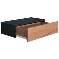 Nočna Omarica Usal M 60, Hrast, Črna - črna/barve hrasta, Moderno, leseni material (60/15/30cm) - MID.YOU