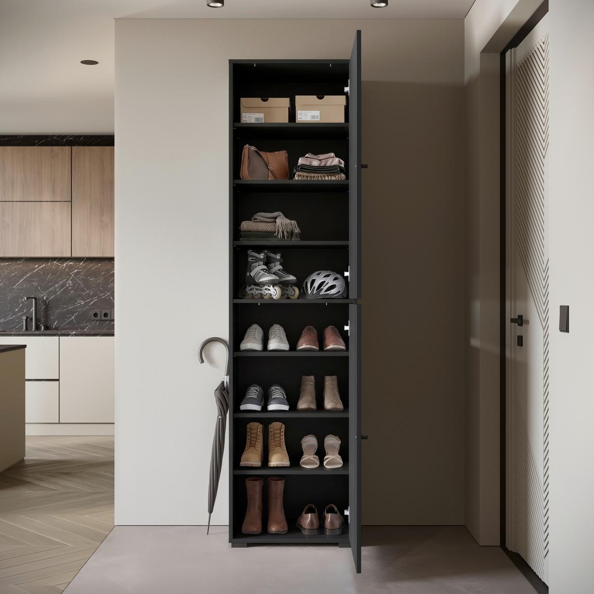 Omara Za Čevlje Dino, Črna - črna, Basics, kovina/umetna masa (50/190/33cm) - P & B