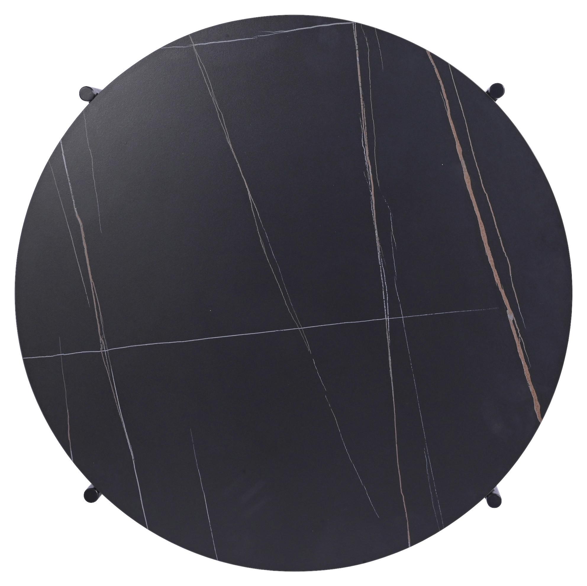 SOFFBORD MONZA - svart, Modern, metall/keramik (80/80/43cm) - Mömax