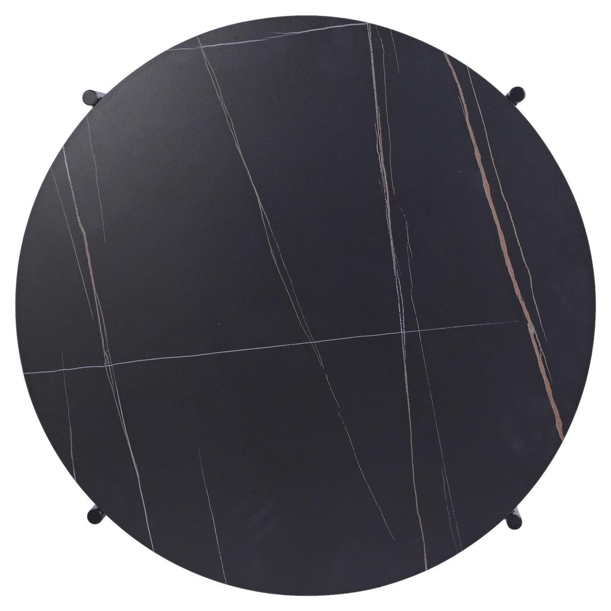 Măsuță de cafea MONZA - negru, Modern, ceramică/metal (80/80/43cm) - Modern Living