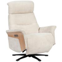 Tv Fotelj Rio - črna/barve hrasta, Moderno, kovina/tekstil (75/106/87cm)