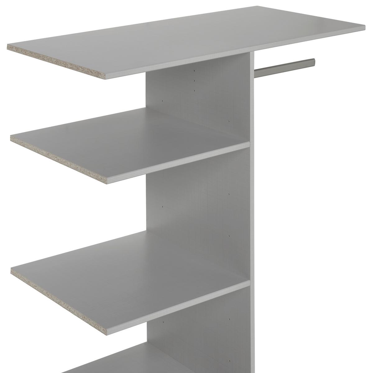 Inneneinteilung Fresh ca. 96x150x50 cm Grau - Grau, MODERN, Holzwerkstoff (96/150/50cm) - MID.YOU