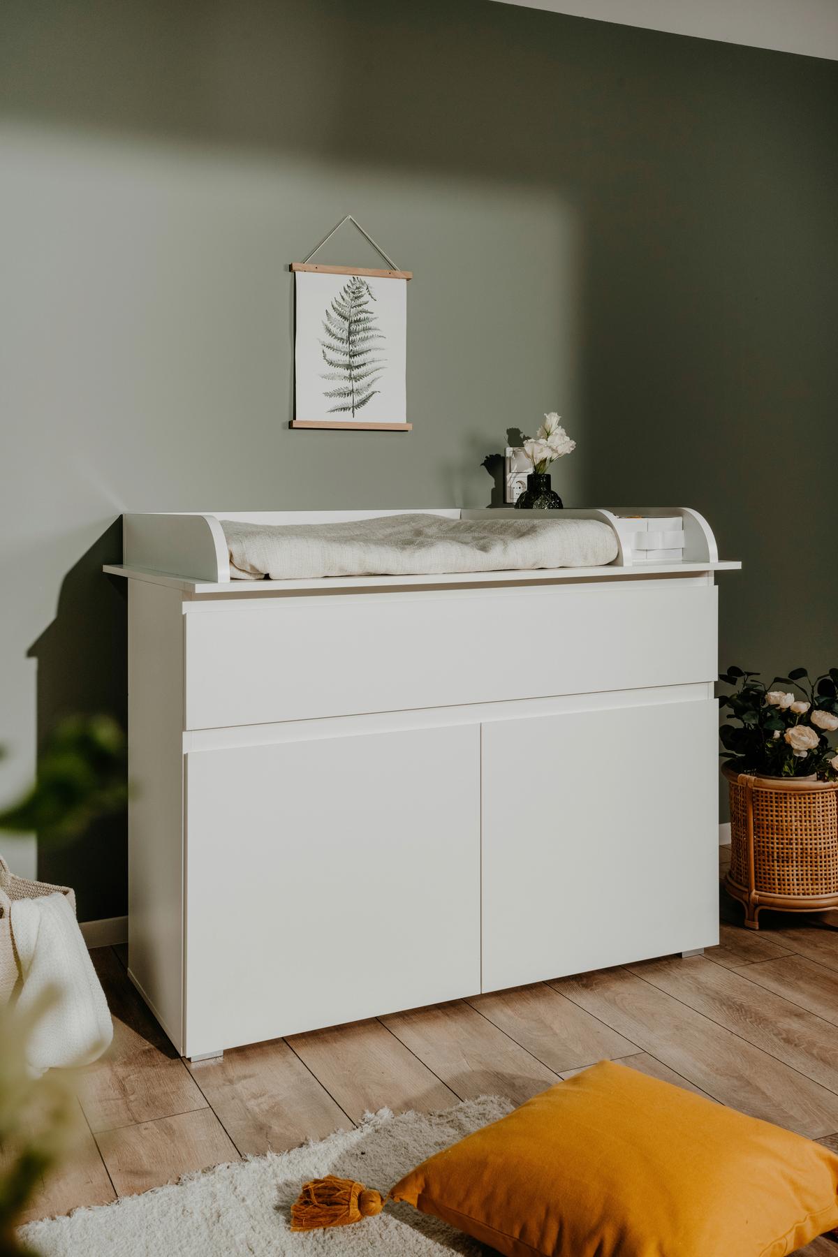 Previjalna Komoda Image, Bela - bela, Basics, leseni material (120/102/77cm) - MID.YOU