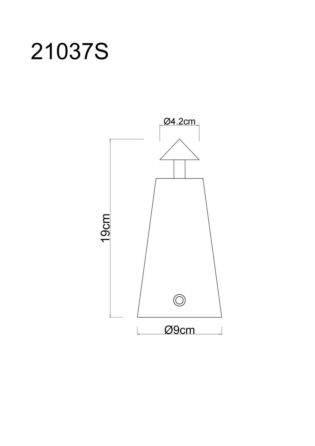 AKKU-TISCHLEUCHTE 21037S LIVA - Weiss/Schwarzchrom, Design, Kunststoff/Metall (9/19cm) - Globo
