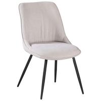 Stuhl Nova Beige - Beige/Schwarz, MODERN, Textil/Metall (51/85/61cm) - Premium Living