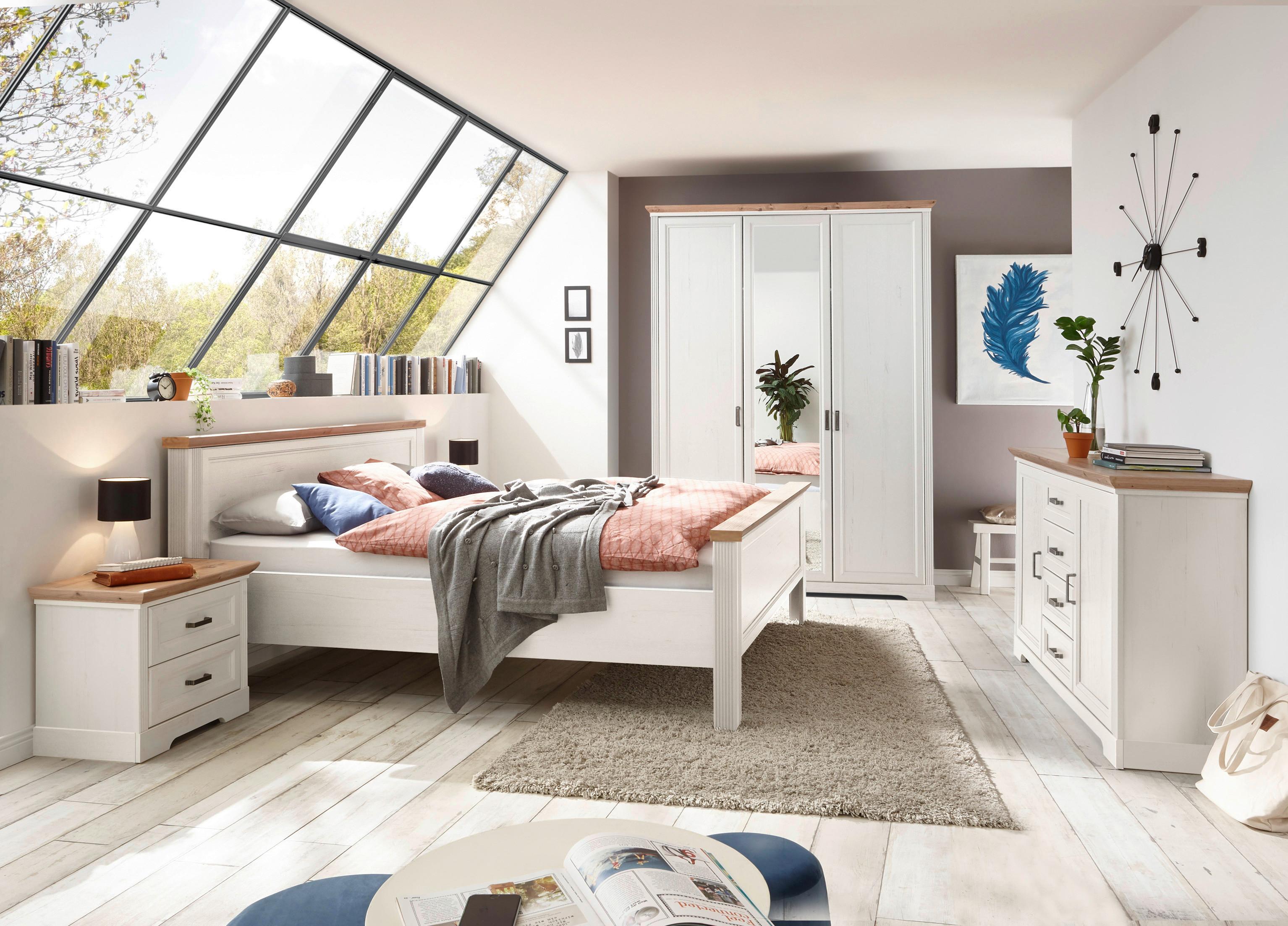 Ormar S Klasičnim Vratima Jasmin Ii - bijela/hrast Artisan, Lifestyle, drvni materijal/metal (164/220/64cm) - Modern Living