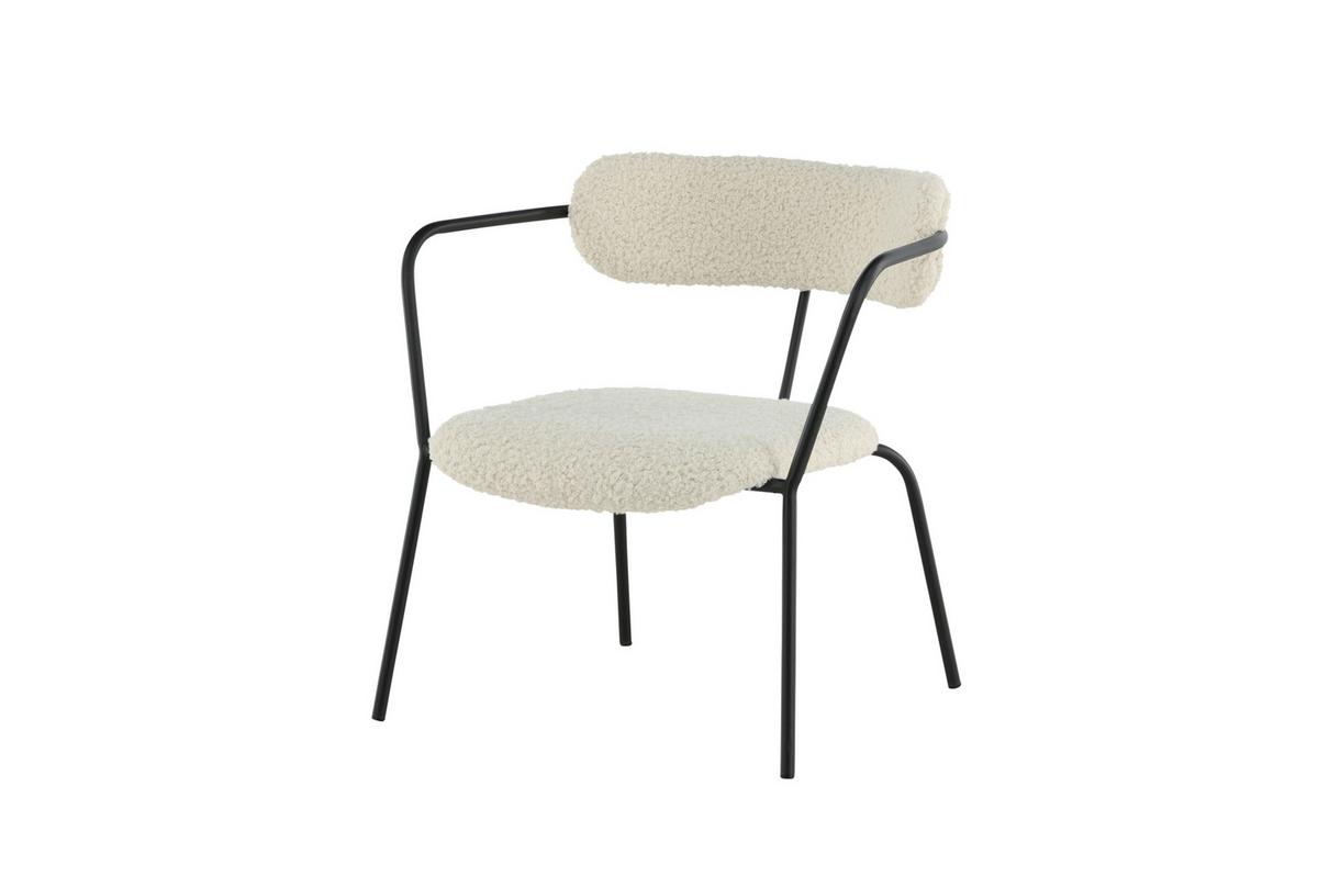 SESSEL DUFFY - Schwarz/Weiß, Design, Textil/Metall (68/69/67cm) - Livetastic