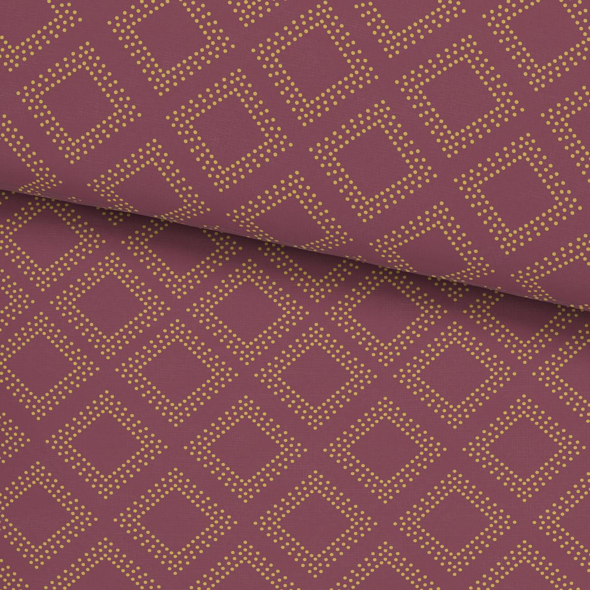 Bettwäsche Ornament ca. 160x210cm - Gelb/Weinrot, Lifestyle, Textil (160/210cm) - Modern Living