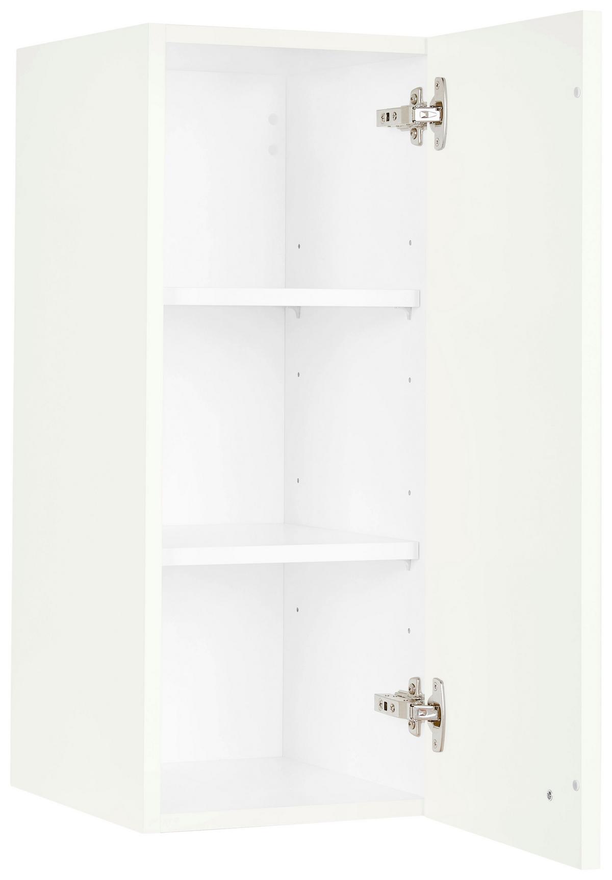 Küchenoberschrank Cascada Weiß - Schwarz/Weiß, MODERN, Holzwerkstoff/Metall (30/72/35cm) - Nobilia