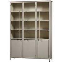 Vitrine Exhibit Sandfarben - Sandfarben, Design, Glas/Metall (140/200/40cm) - Livetastic