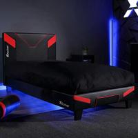 Gamingbett Cerberus 90x190 cm Schwarz/Rot - Rot/Schwarz, MODERN, Holzwerkstoff/Kunststoff (90/190cm) - X Rocker