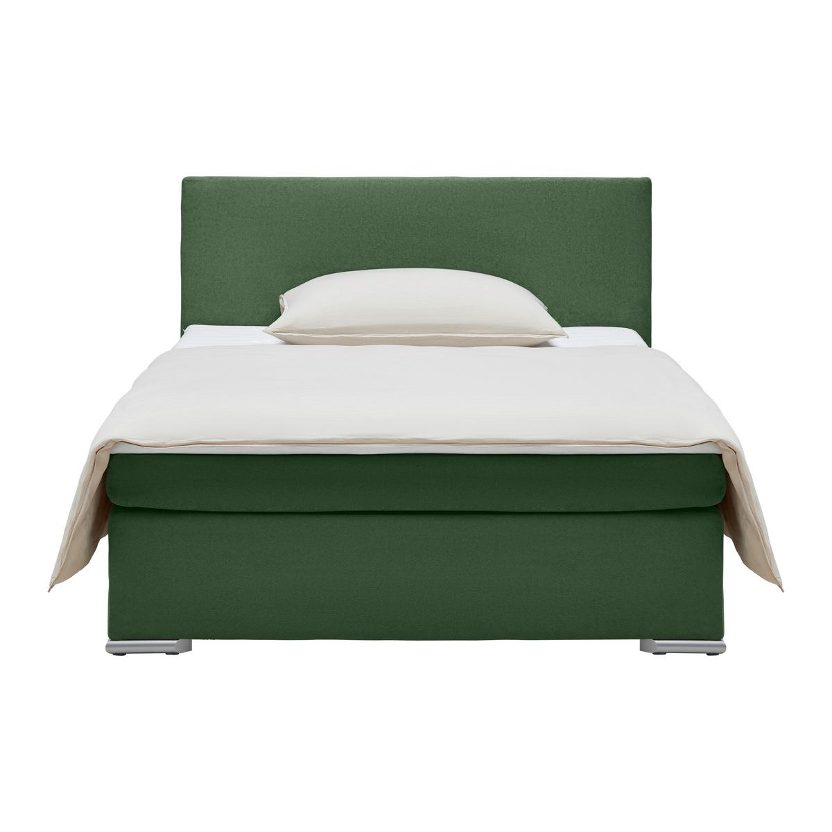 Boxspring Krevet Mira 2 - zelena, Moderno, metal/tekstil (120/200cm) - Based