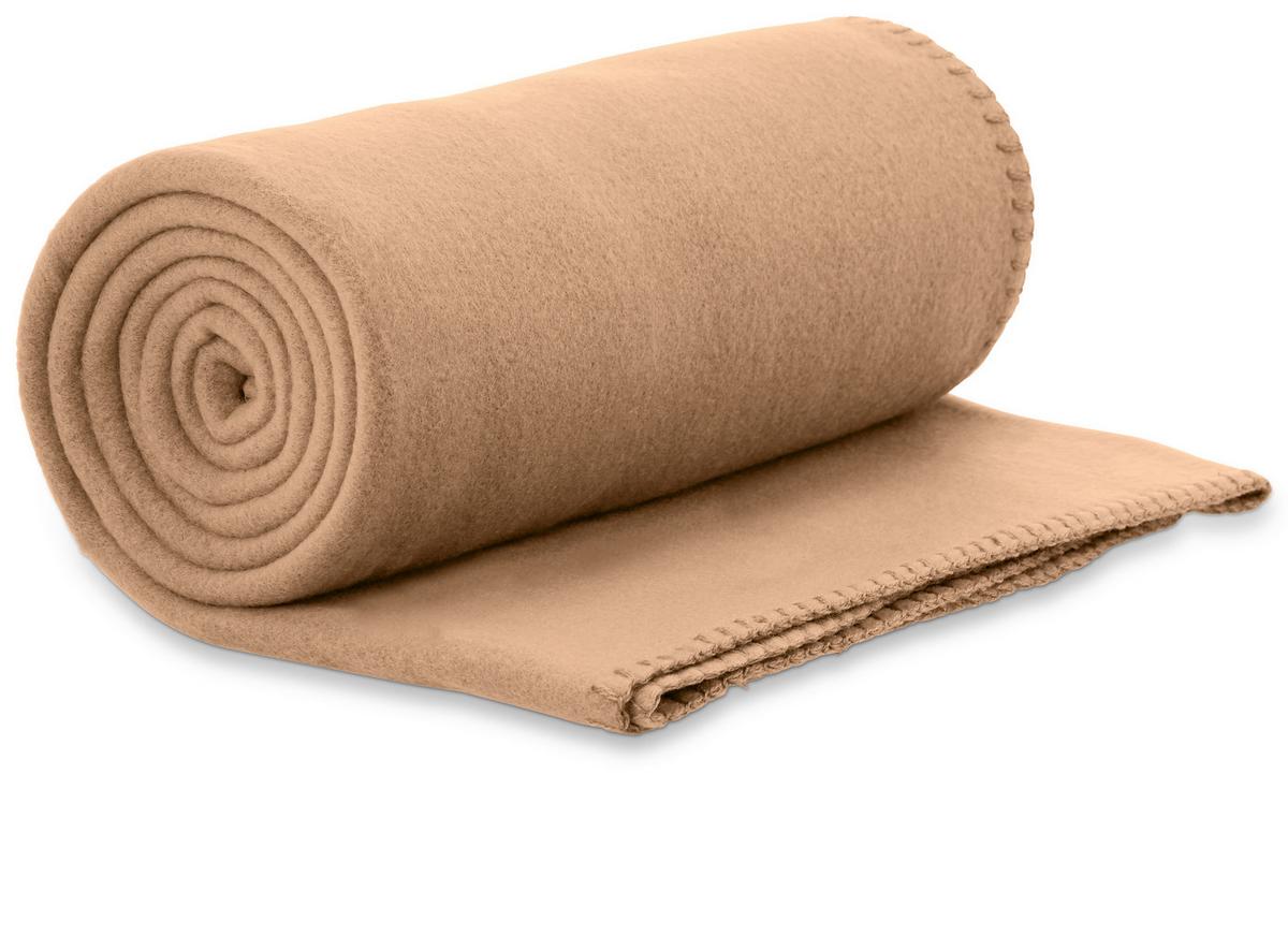 Pătură din fleece Bea, cca. 130x160cm - maro deschis, plastic (130/160cm) - Best Price