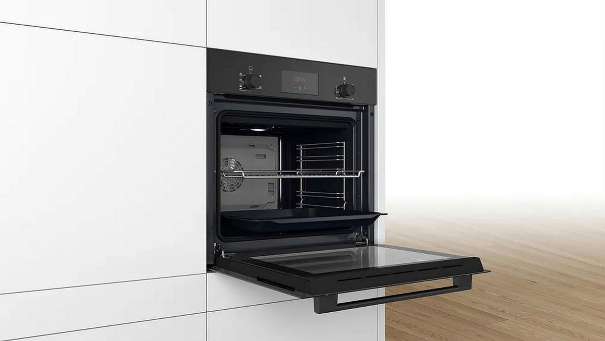 Einbaubackofen HBF133BA1 - Schwarz, MODERN, Metall (59,4/59,5/54,8cm) - Bosch