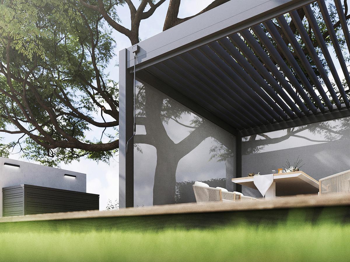 PERGOLA DELUXE PLUS 4X8M ANTHRAZIT - Anthrazit, Basics, Metall (800/255/400cm) - Gardenson