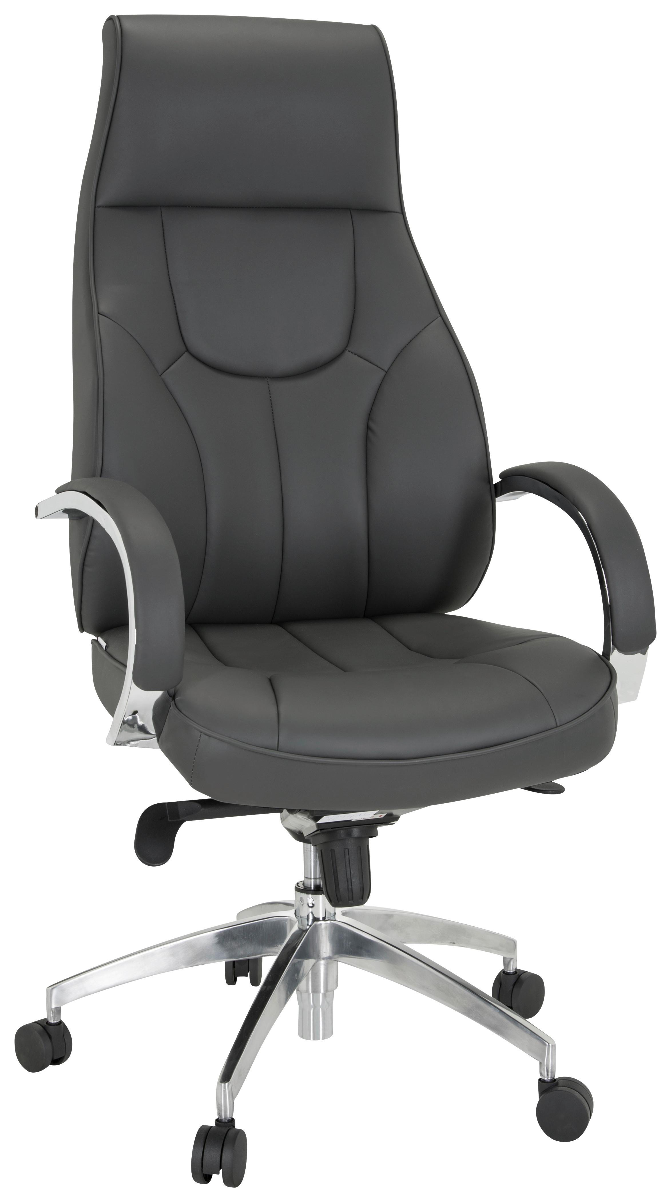 Pisarniški Stol Elegance I, Siva - srebrne barve/siva, Moderno, kovina/umetna masa (72/125/66cm) - MID.YOU