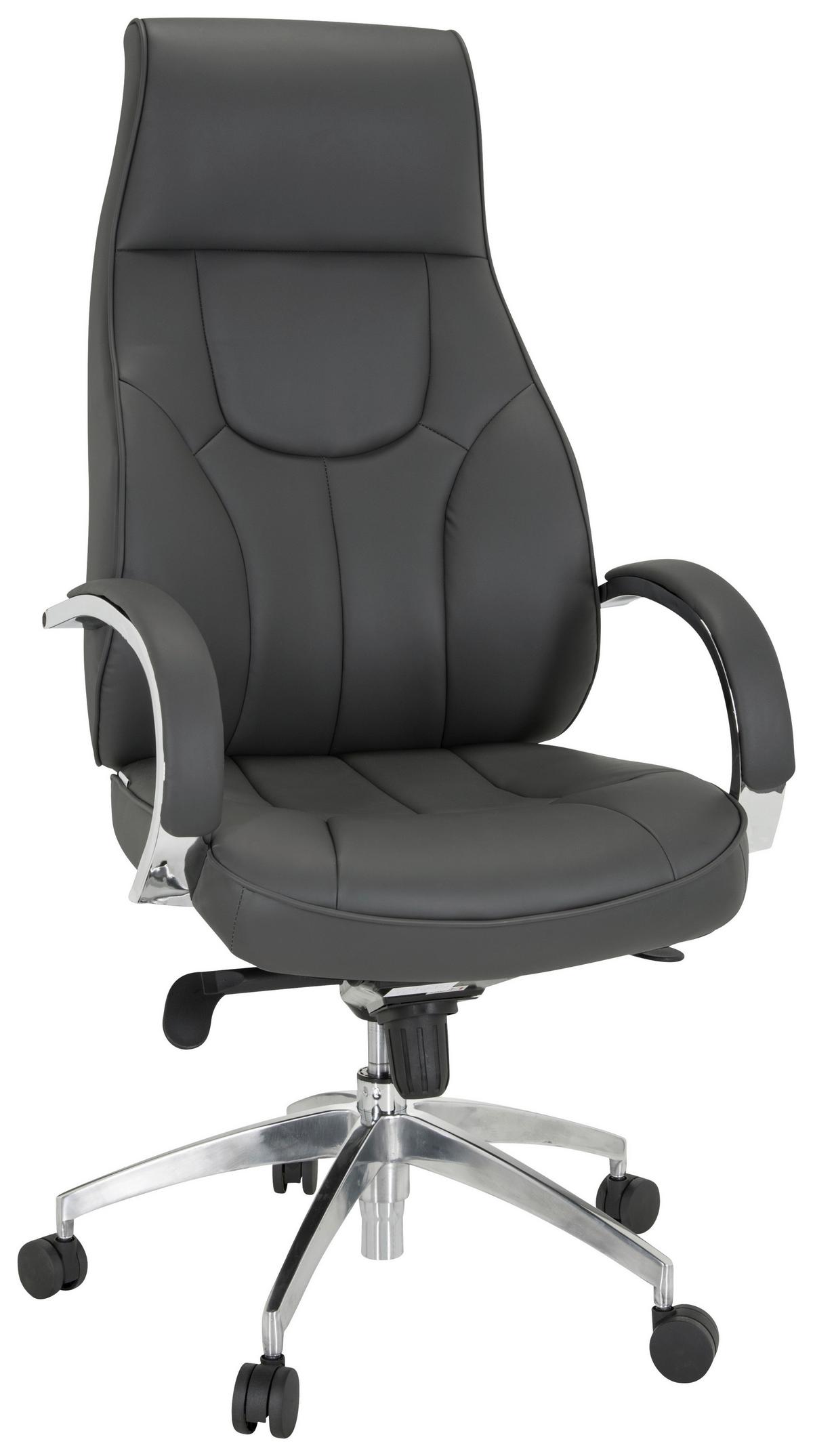 Pisarniški Stol Elegance I, Siva - srebrne barve/siva, Moderno, kovina/umetna masa (72/125/66cm) - MID.YOU