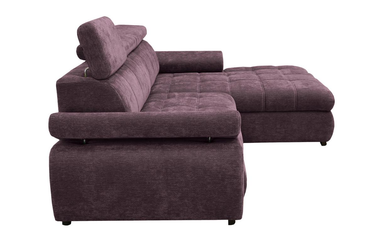 Kutna Garnitura Vegas - boje kupine/crna, Design, drvo/tekstil (294/173cm) - Modern Living