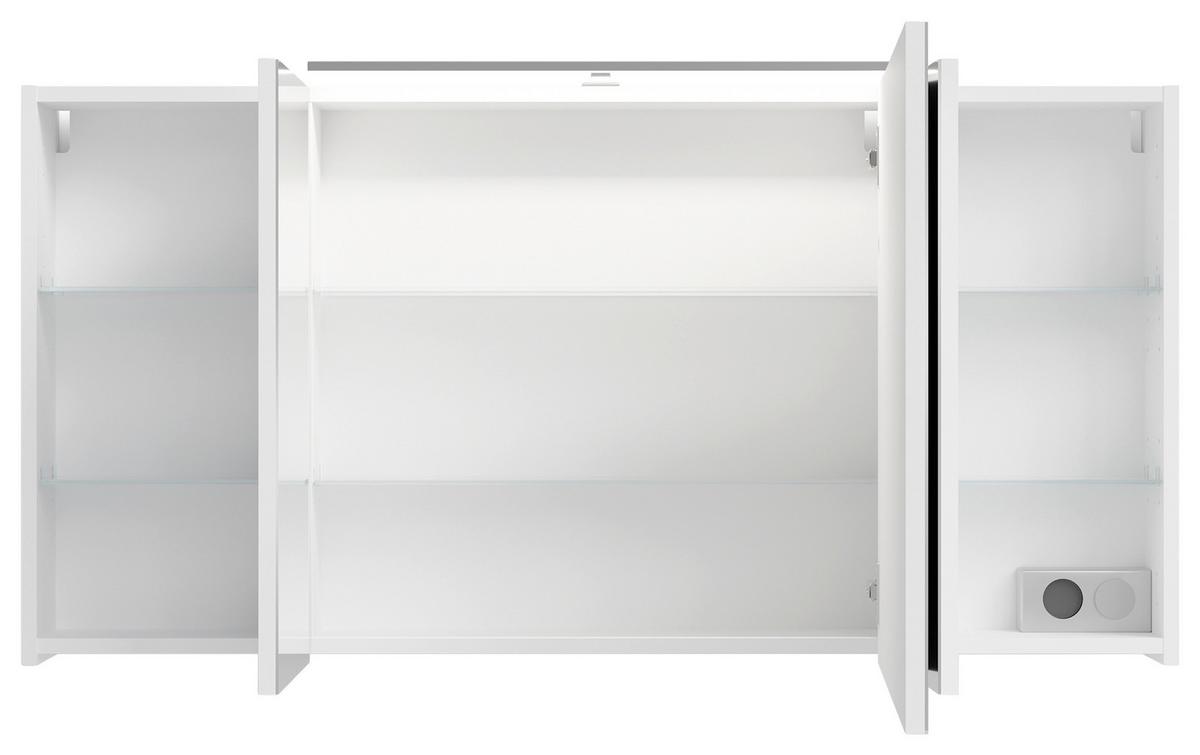 Spiegelschrank Spree Weiß - MODERN, Glas/Holzwerkstoff (120/60/20cm) - MID.YOU