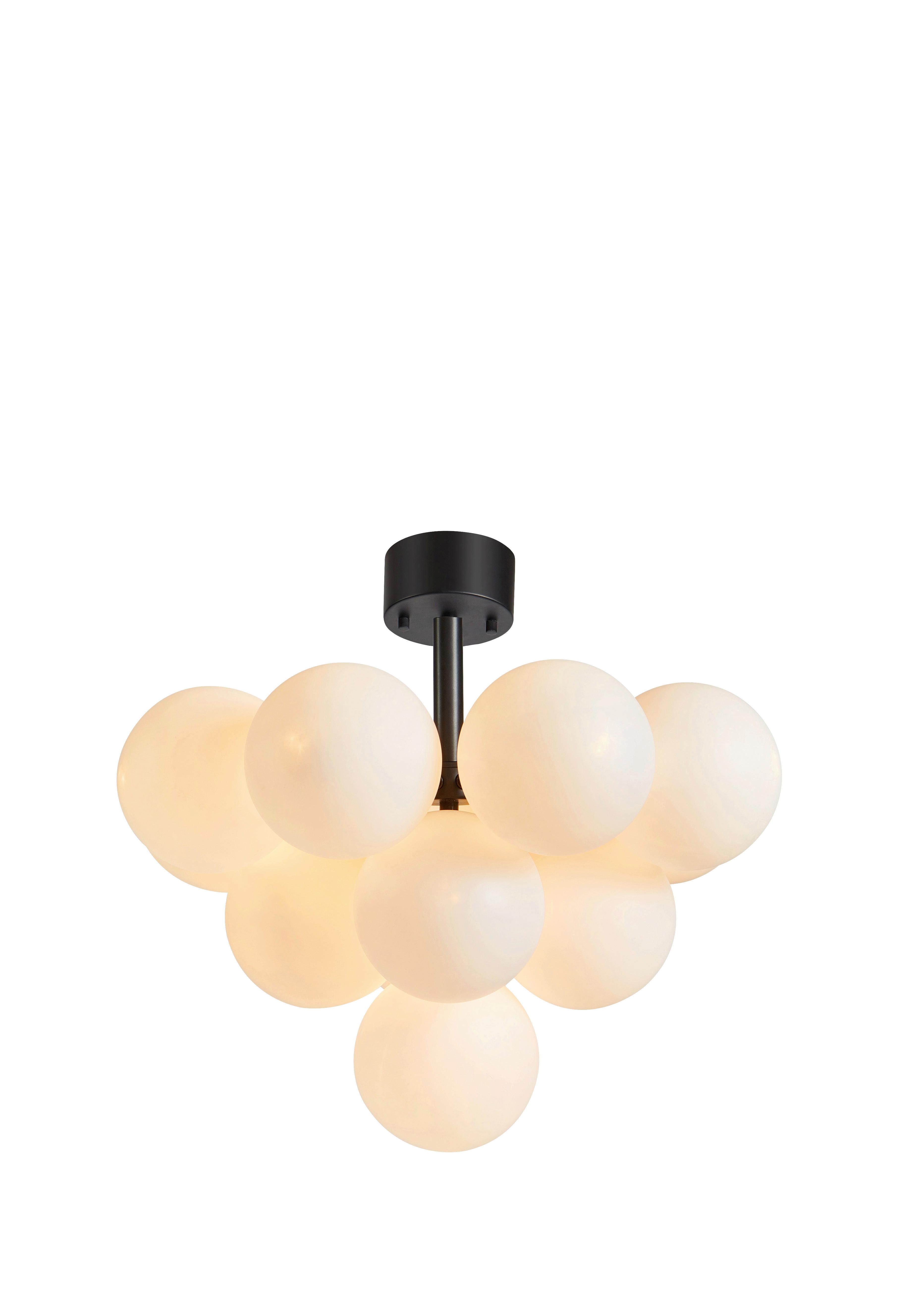 Hängeleuchte Merlot max. 20 Watt - Schwarz/Weiß, Basics, Glas/Metall (56/56/51cm) - Markslöjd