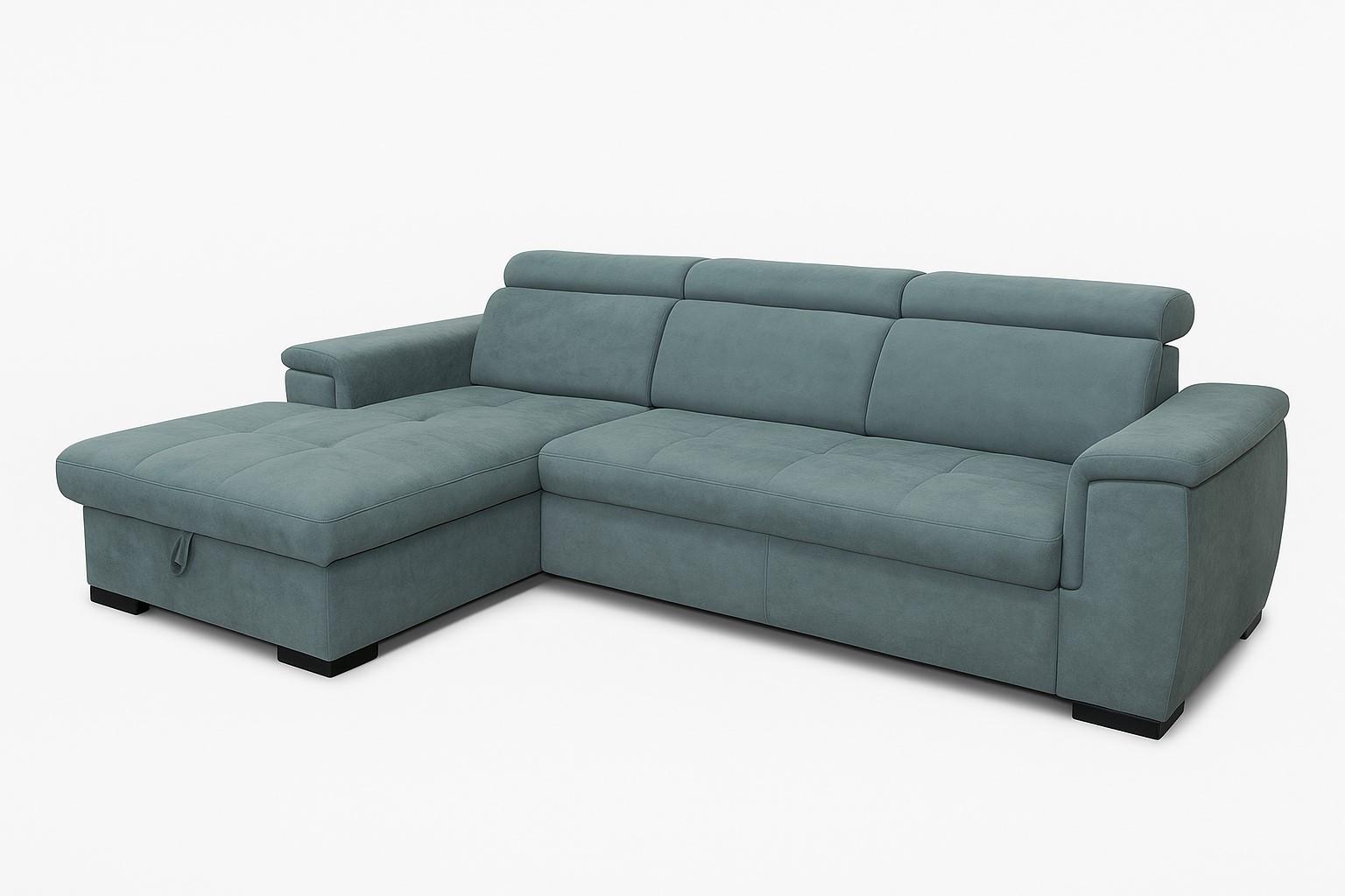 Sarokkanapé Paris - fekete/sötétzöld, Modern, faalapú anyag/textil (180/100/275cm) - Mömax