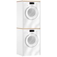 Waschmaschinenschrank SOLEA SET Weiß ca.67x96x60cm - Eichefarben/Weiß, MODERN, Holzwerkstoff (67,1/96/60cm) - MID.YOU