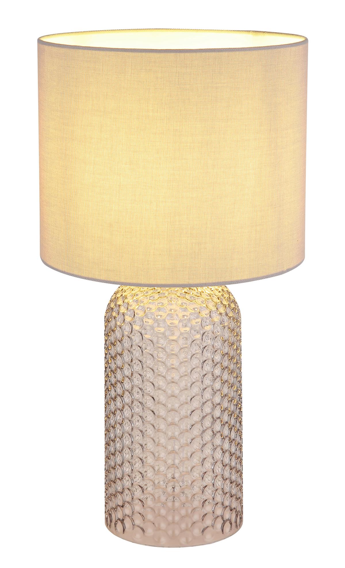 Asztali Lámpa 21735g Sofia - fehér/szürke, Basics, műanyag/üveg (26,5/50cm) - Globo