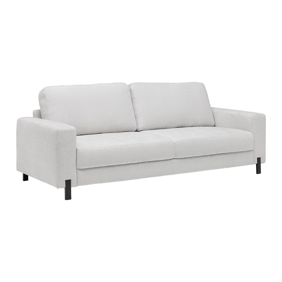 3-Sitzer-Sofa Piega Silberfarben - Silberfarben/Schwarz, MODERN, Textil/Metall (230/66-87/96cm) - Mömax