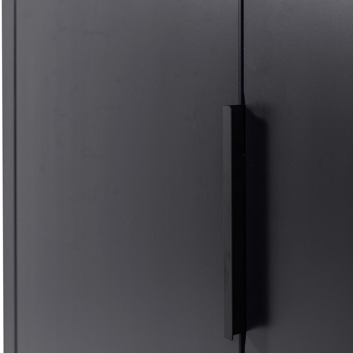 Schuhschrank Gunnar Schwarz B: 85 cm - Schwarz, Design, Holz/Metall (85/135/39cm) - Livetastic