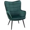 Relaxsessel aus Samt in Grün - Schwarz/Grün, Modern, Textil/Metall (72/98/80cm) - Mömax