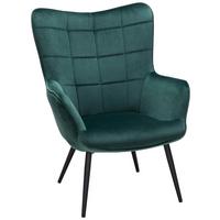 Relaxsessel aus Samt in Grün - Schwarz/Grün, Modern, Textil/Metall (72/98/80cm) - Mömax