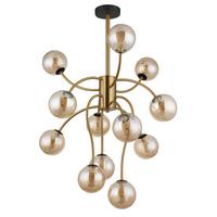 LED-DECKENLEUCHTE 56135-12D - Messingfarben/Goldfarben, Design, Glas/Metall (62/93cm) - Globo