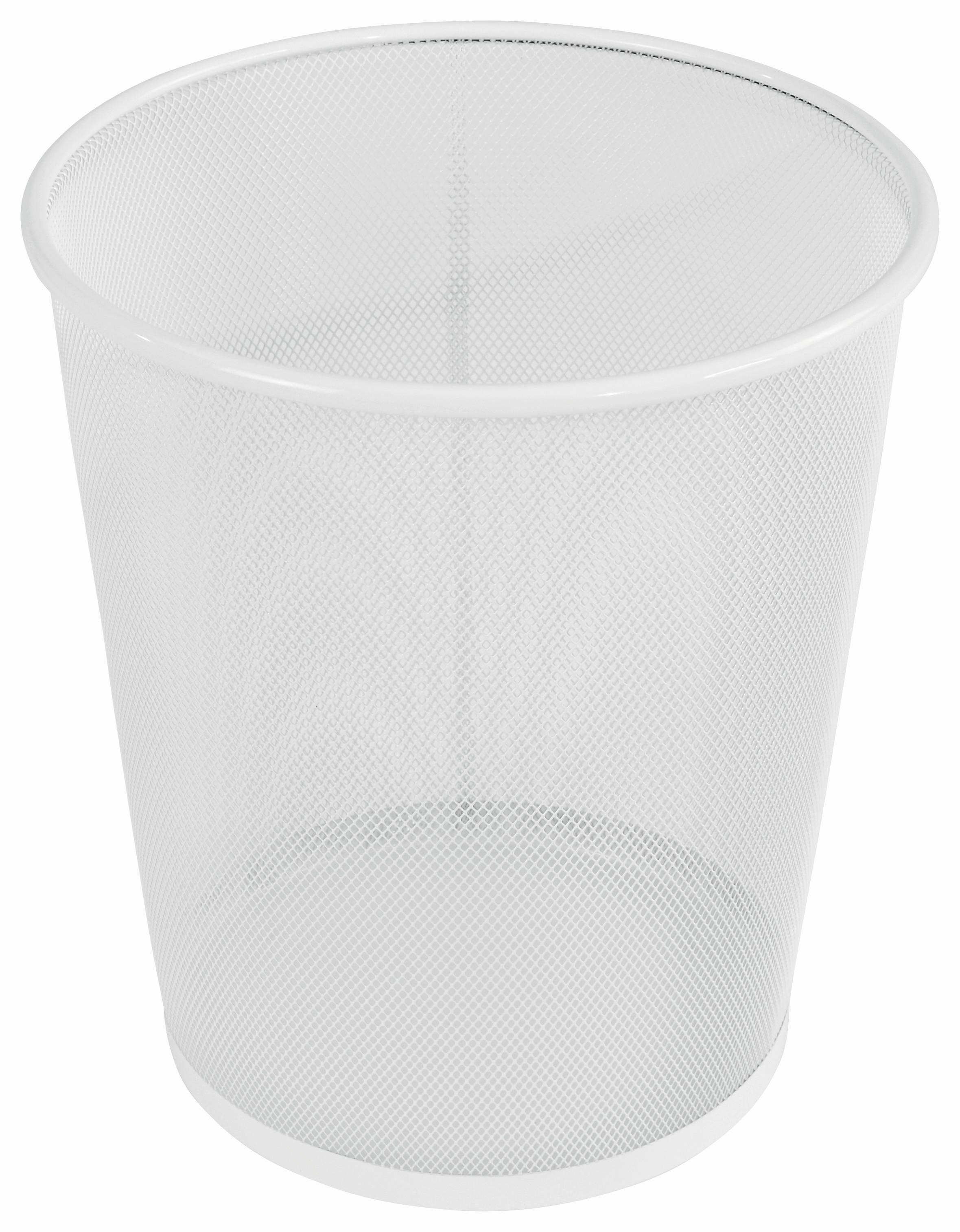 Coș de hârtii Mesh - alb, Modern, metal (30,5/34,5cm) - Modern Living